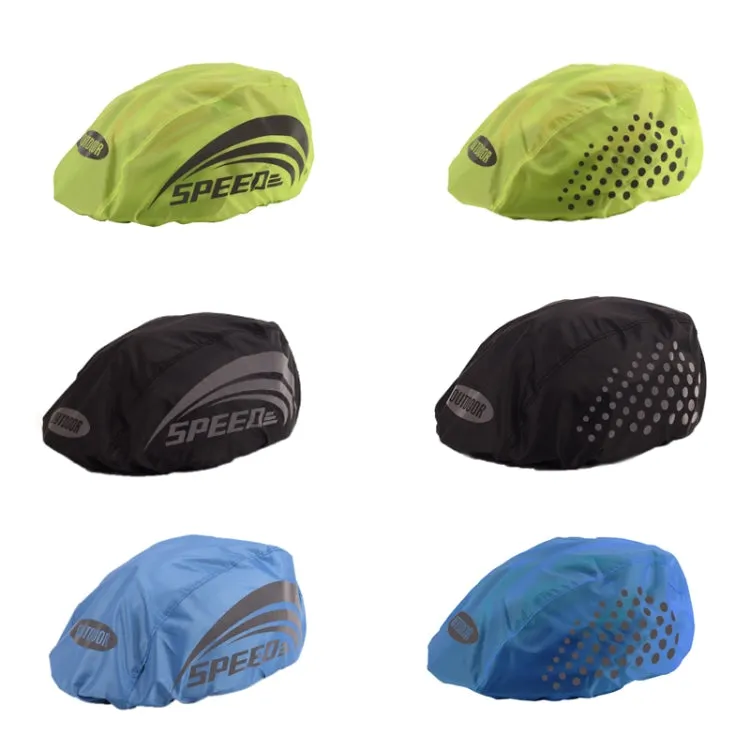 2 PCS Cycling Helmet Rain Cover Outdoor Reflective Safety Helmet Cover, Size: Free Size(Black (Style 2))