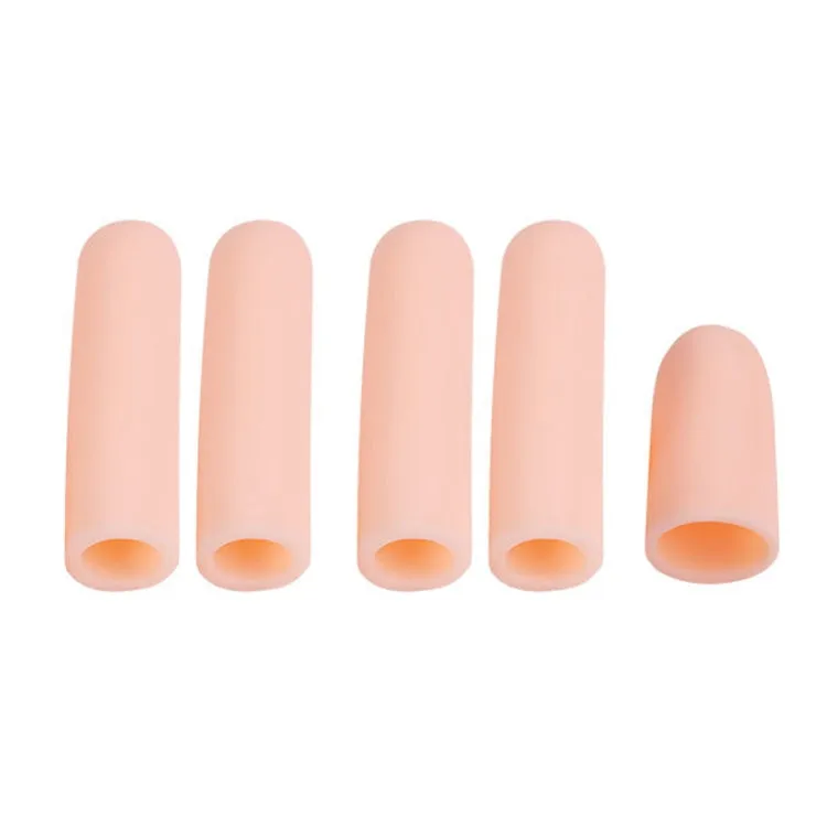 5pcs/Set Gel Finger Cots Hand Joint Crack Protector, Color: Close Style Skin Tone