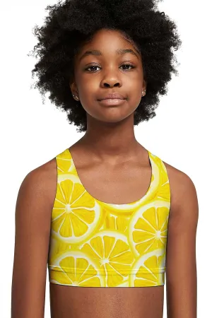 A Piece of Sun Stella Seamless Racerback Sports Bra Crop Top - Kids