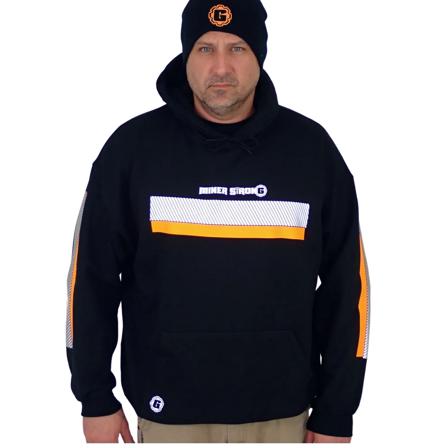 ANSI Class 2 Reflective Hoodie w/ Hi Vis Strips