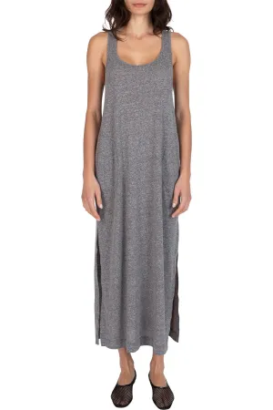 ATM Heather Donegal Jersey Dress in Heather Grey