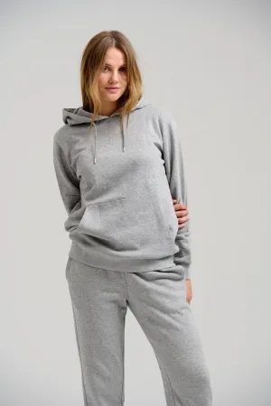 Basic Hoodie Sweat -  Light Grey Melange