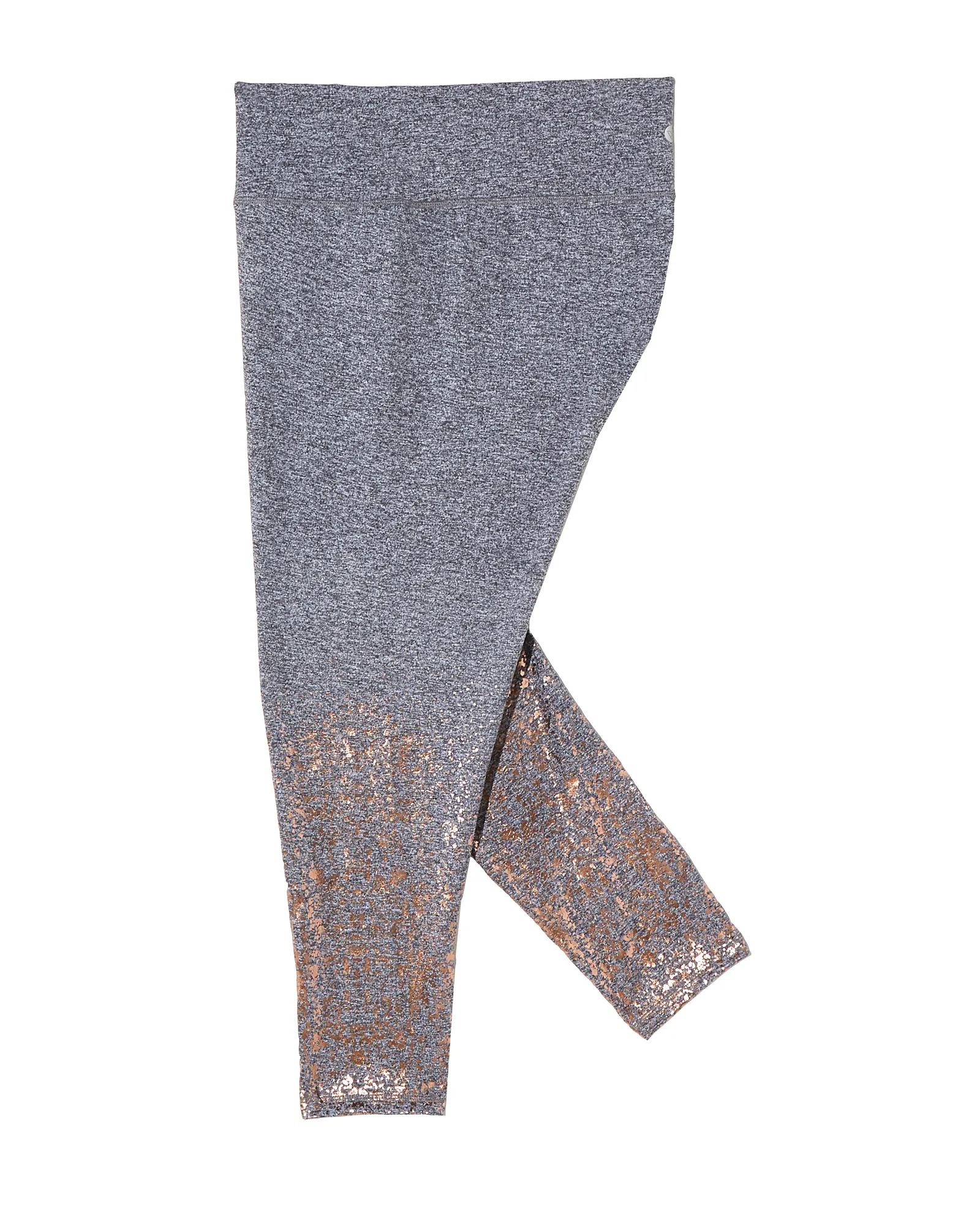 Belmont Metallic 7/8 Tights | Light Grey / Bronze