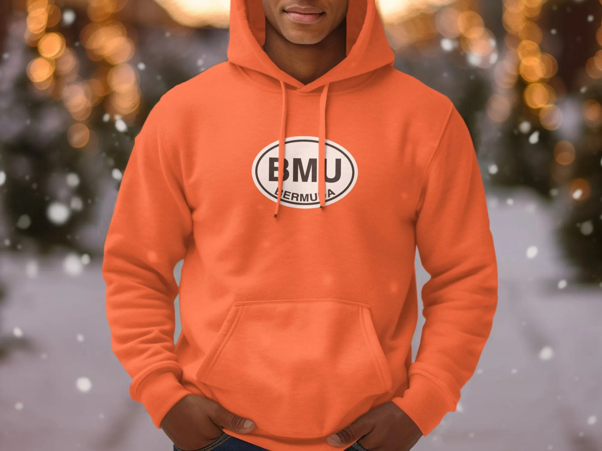 Bermuda Mens Hoodie - Cozy Apparel for Pink Sand Beach Vibes