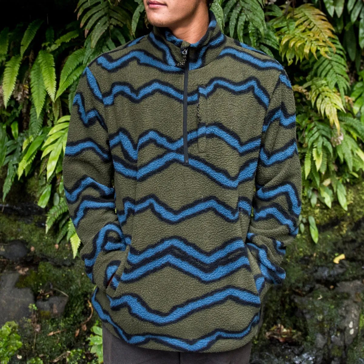 Billabong A/Div Boundary Mock Neck Pullover Half-Zip Jacket