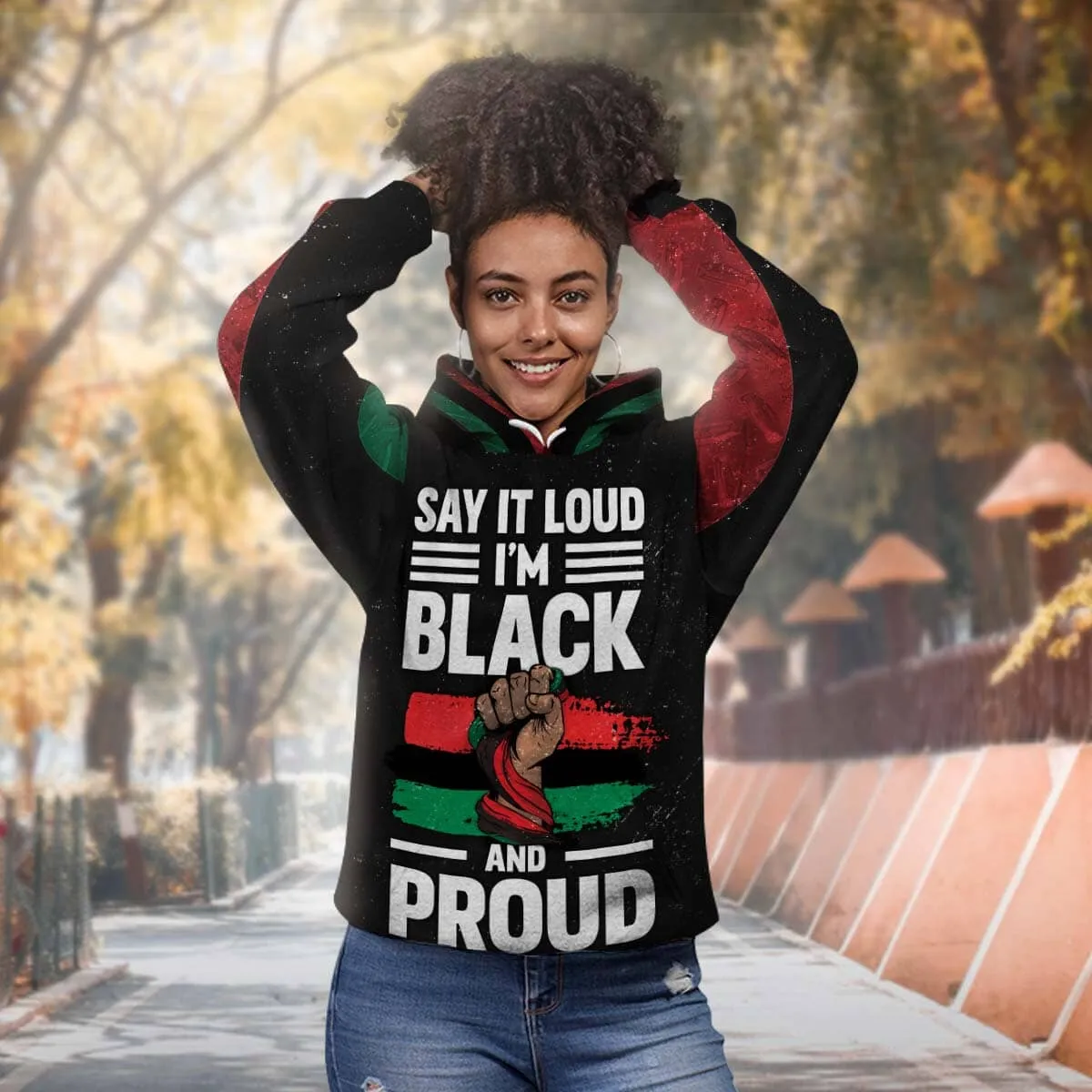 Black & Proud All-over Hoodie