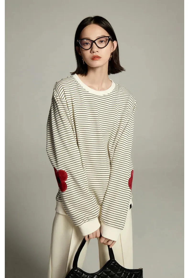 Blossom Trail Stripes Sweatshirt