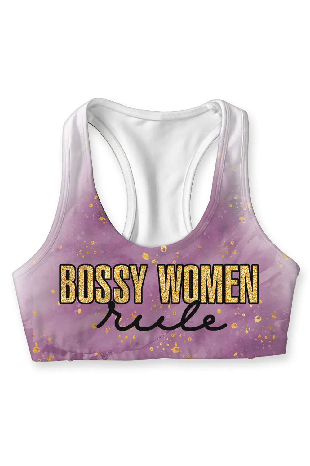 Bossy Women Rule Stella Seamless Racerback Sport Yoga Bra - Women