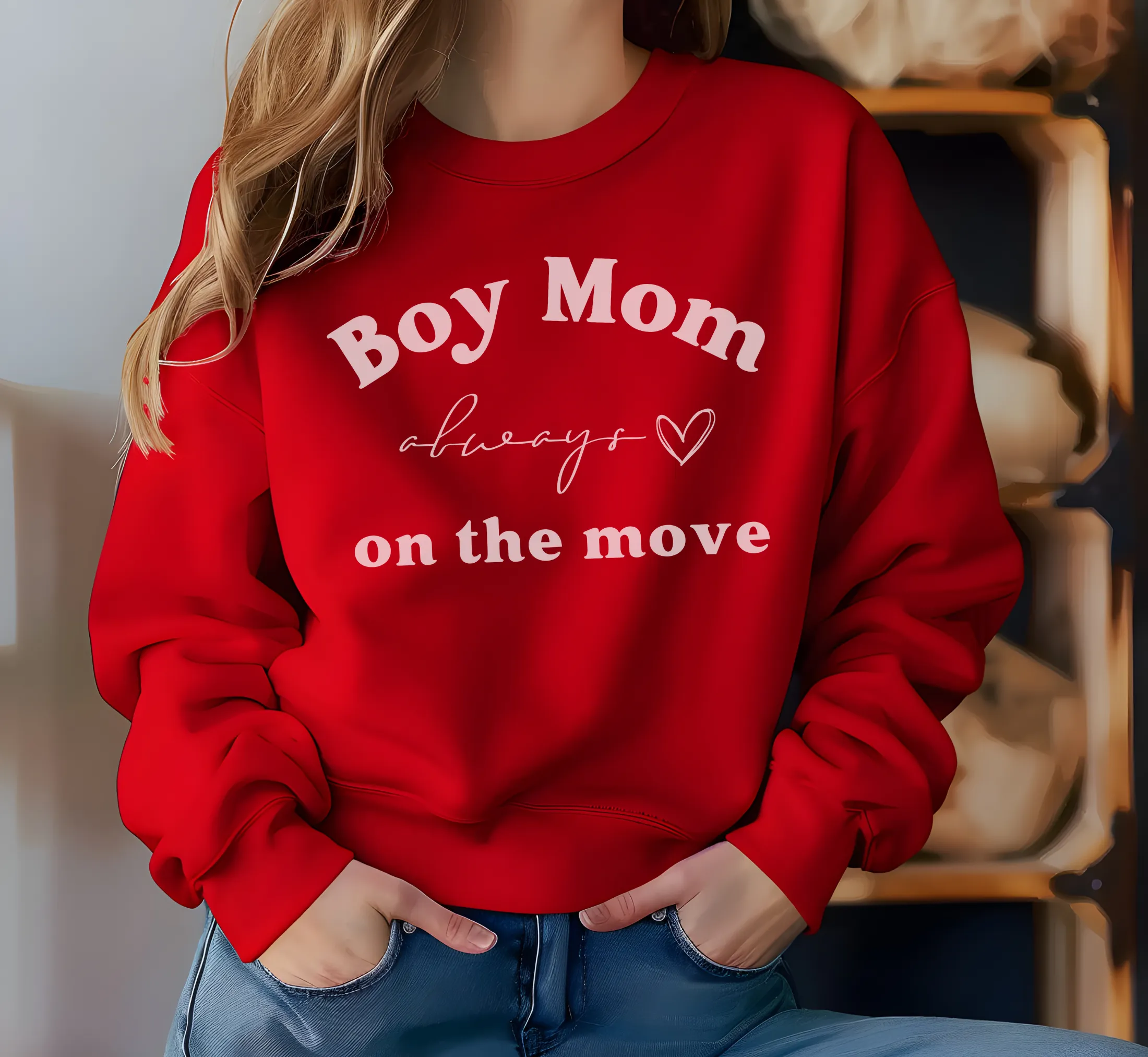 Boy Mom Sweatshirt Busy Mama Life Pullover