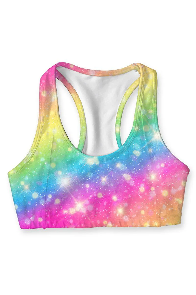 Bright Story Stella Colorful Seamless Racerback Sport Yoga Bra - Women