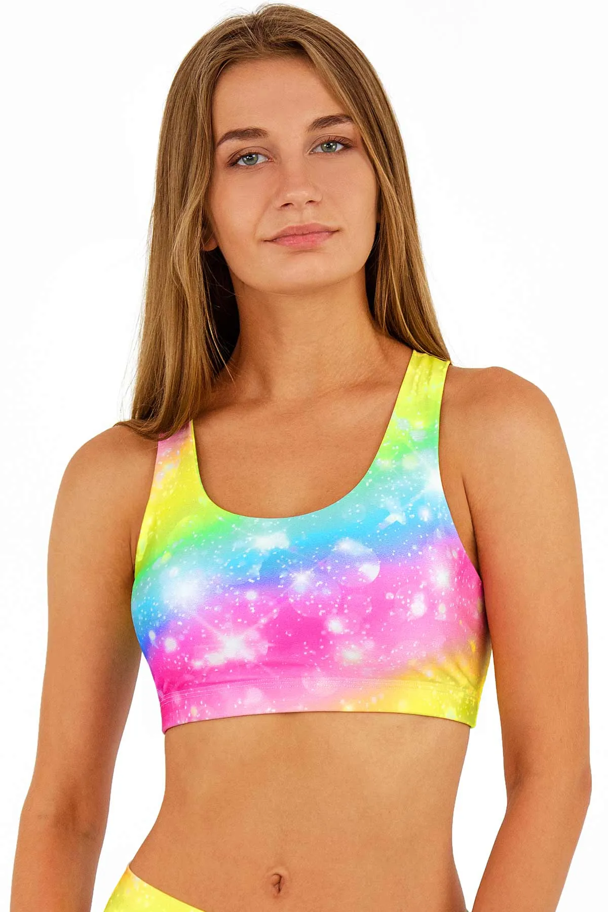 Bright Story Stella Colorful Seamless Racerback Sport Yoga Bra - Women