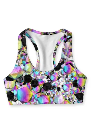 Brilliance Stella Colorful Seamless Racerback Sport Yoga Bra - Women