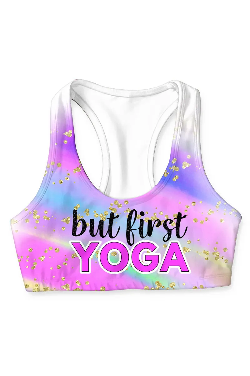 But First Yoga Stella Seamless Racerback Sport Yoga Bra - Women