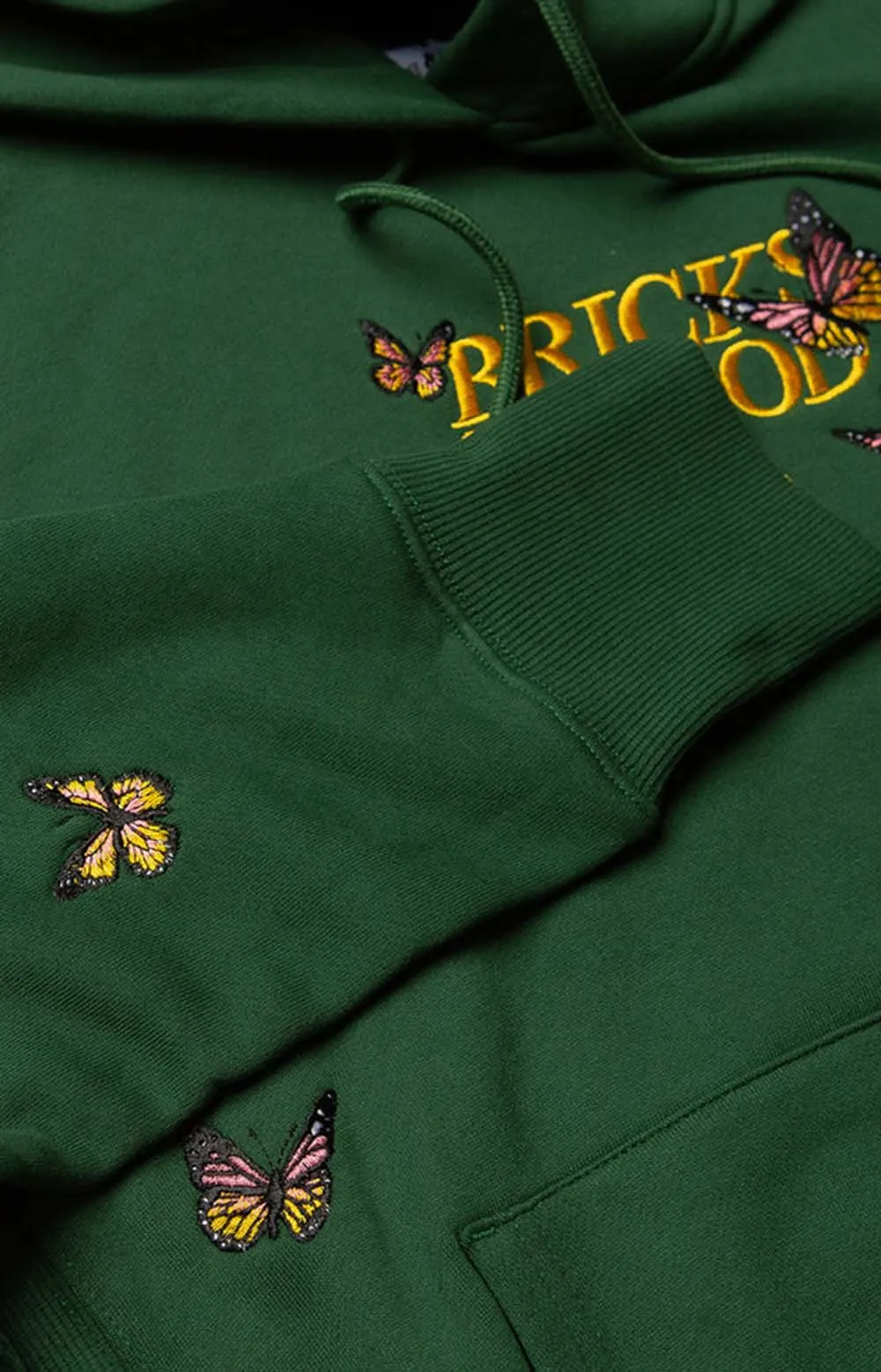 Butterfly Graphic Hoodie - Deep Forest Green