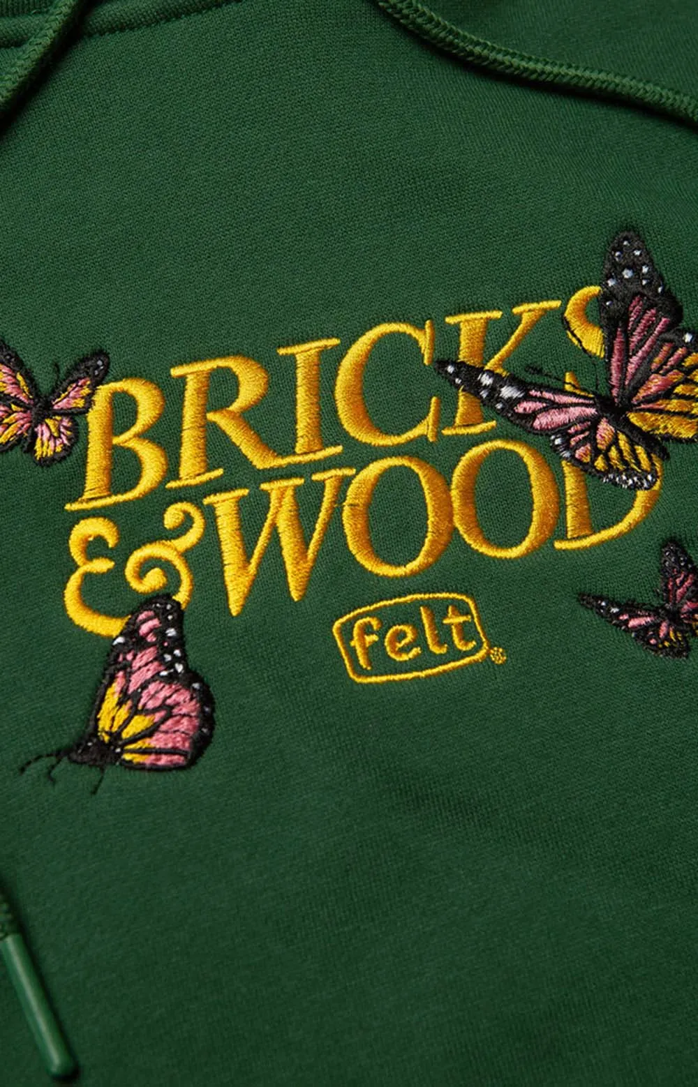 Butterfly Graphic Hoodie - Deep Forest Green