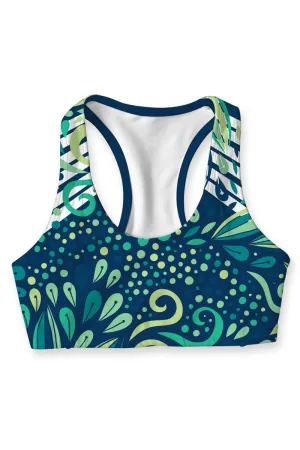 BUY 1 GET 4 FREE! Revival Stella Green Seamless Racerback Sport Yoga Bra - Women