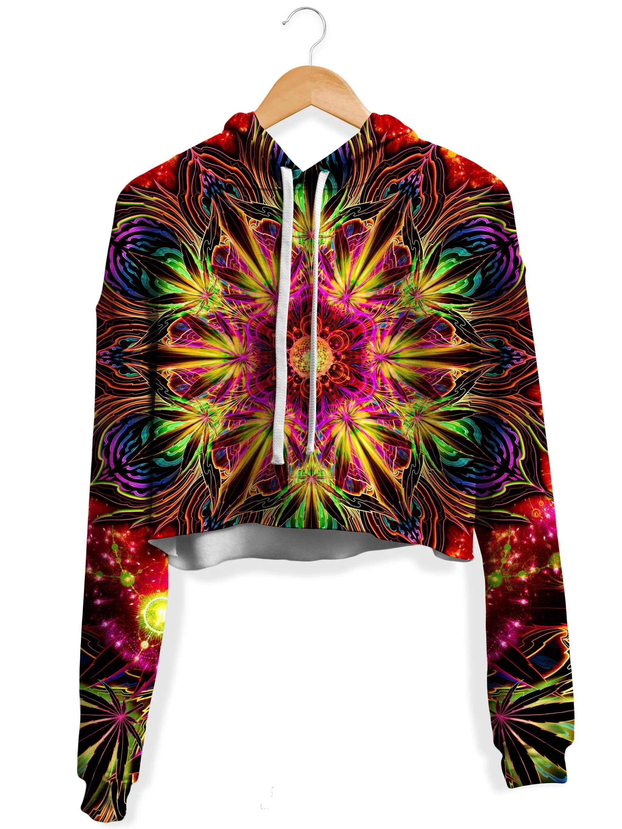 Canndala Warm Fleece Crop Hoodie