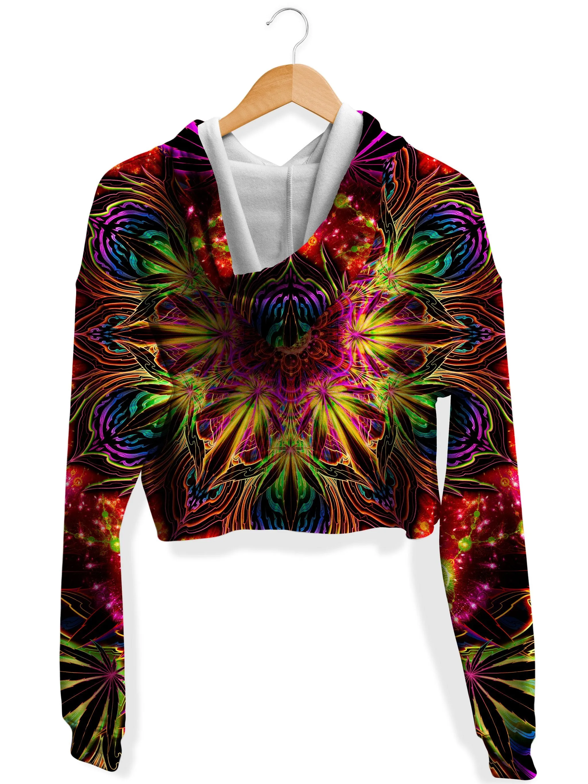 Canndala Warm Fleece Crop Hoodie