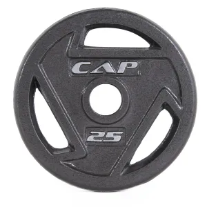 CAP Barbell Black 2-Inch Olympic Grip Plate, 10-Pounds