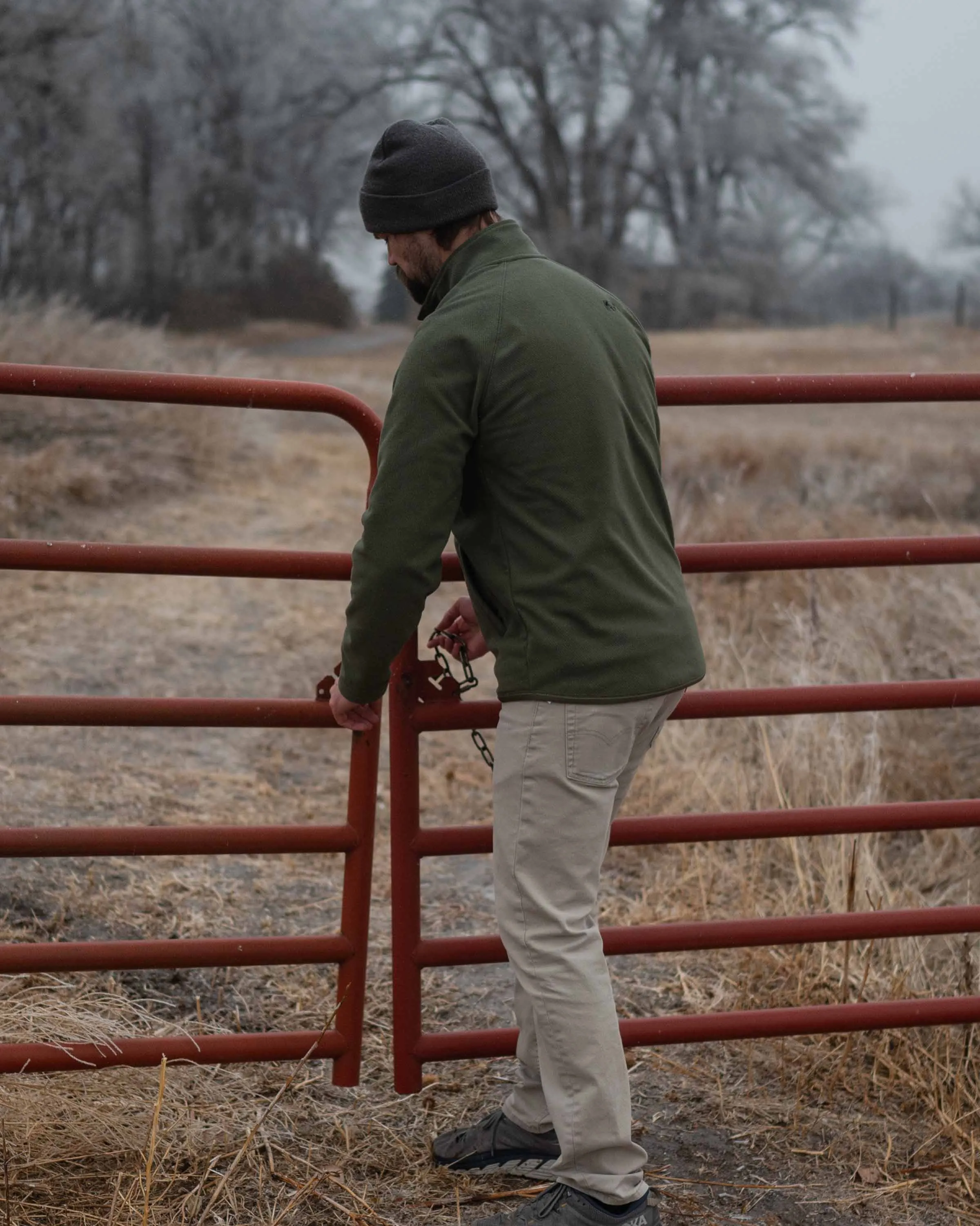 Cascade Twill Fleece Pullover | Gunmetal