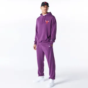 Chicago Bulls League Essential Dark Purple Oversized Pullover Hoodie