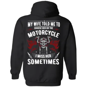 Choose Her or The Motorcycle Hoodie