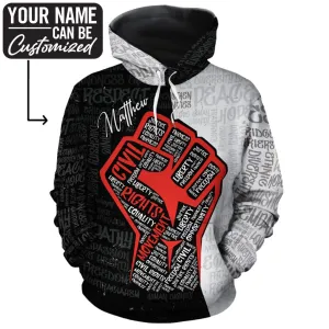 Civil Rights Movement Justice Fist All-over Hoodie