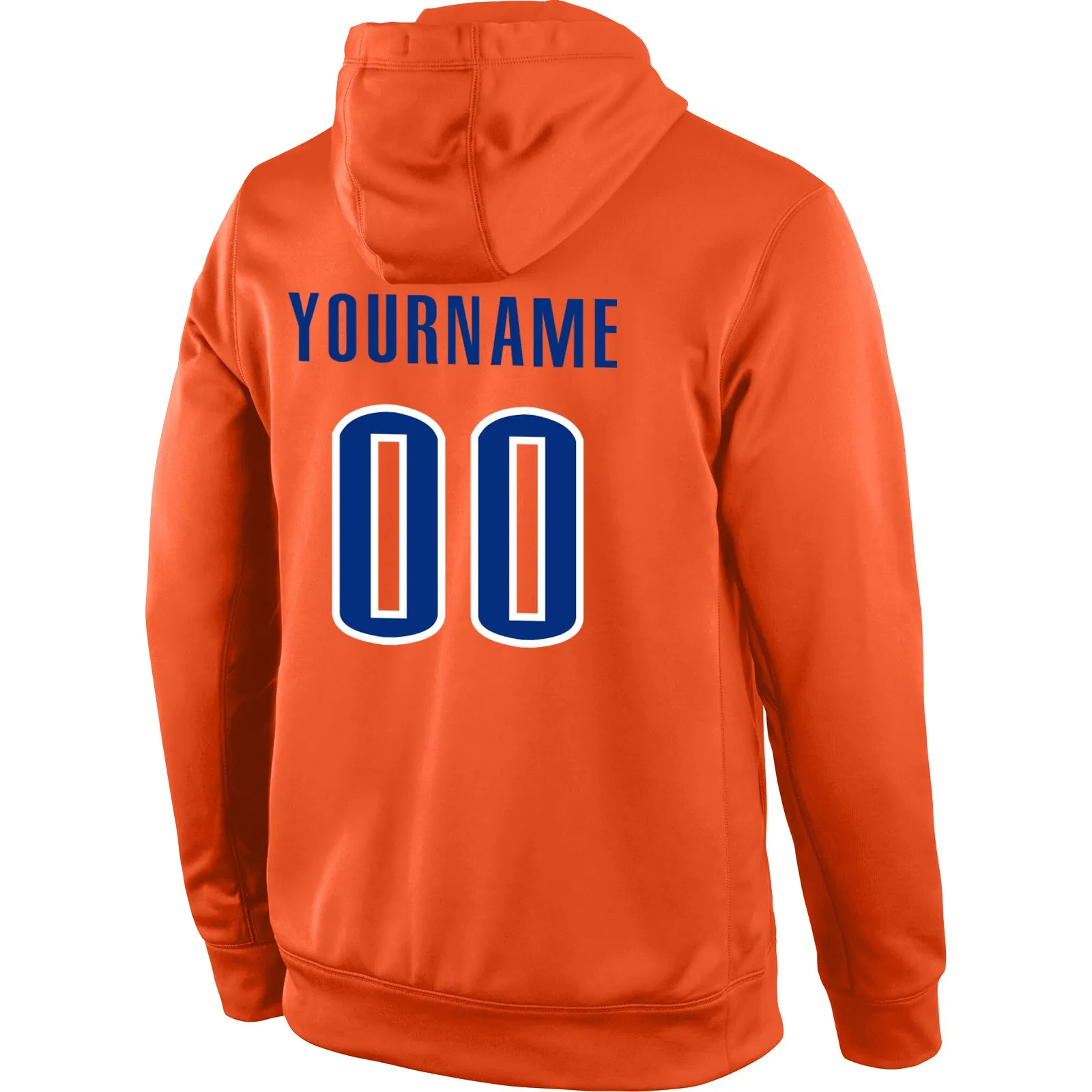 Custom Stitched Orange Royal-White Sports Pullover Sweatshirt Hoodie