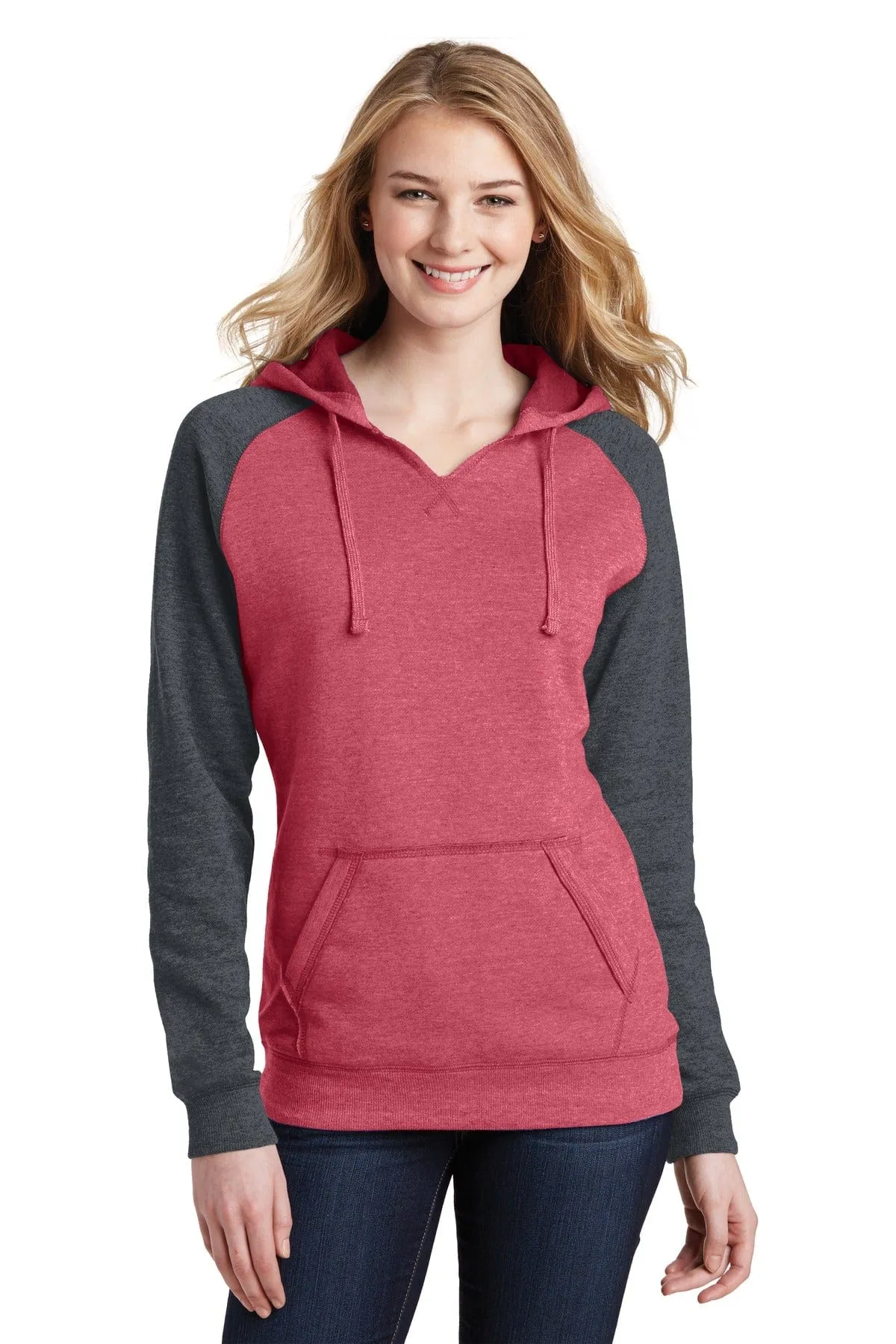 District DT296: Women's Lightweight Fleece Raglan Hoodie