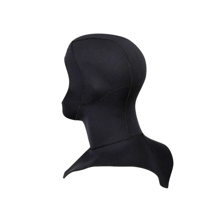 DIVE & SAIL DH-006 3mm Shoulder Warm Diving Cap Surfing Snorkeling Sunscreen Waterproof Diving Headgear, Size: S(Black)