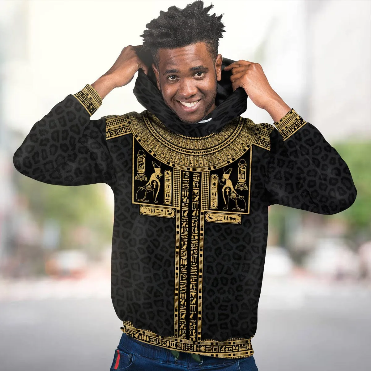 Egyptian Hieroglyphs Pattern All-over Hoodie