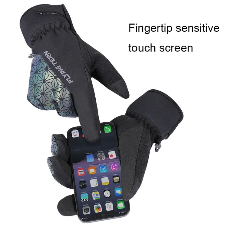 FLYING TERN 315 Thicken Cycling Windproof Warm Touch Screen Gloves, Size: L(Colorful)