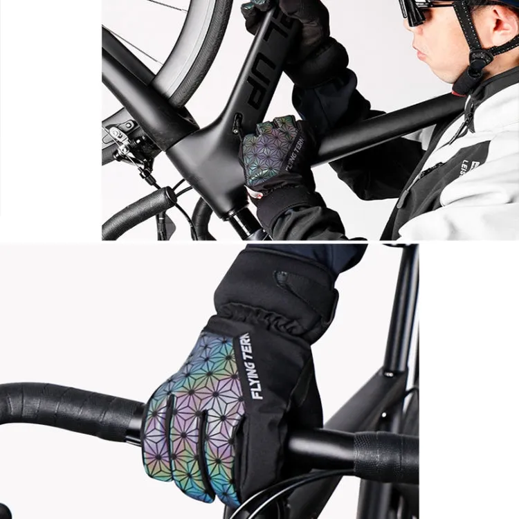 FLYING TERN 315 Thicken Cycling Windproof Warm Touch Screen Gloves, Size: L(Colorful)