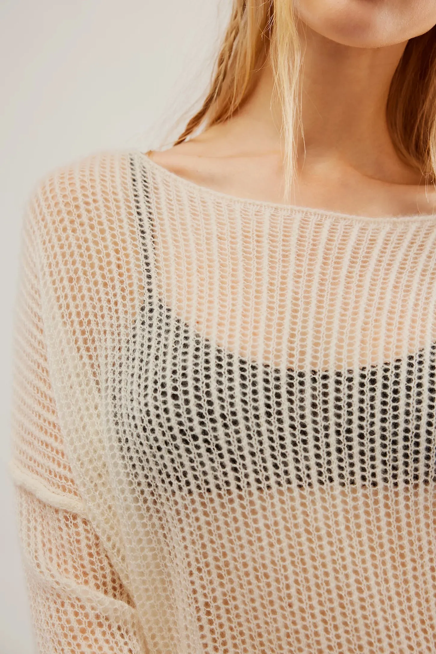 Free People Wednesday Cashmere Pullover in Whey