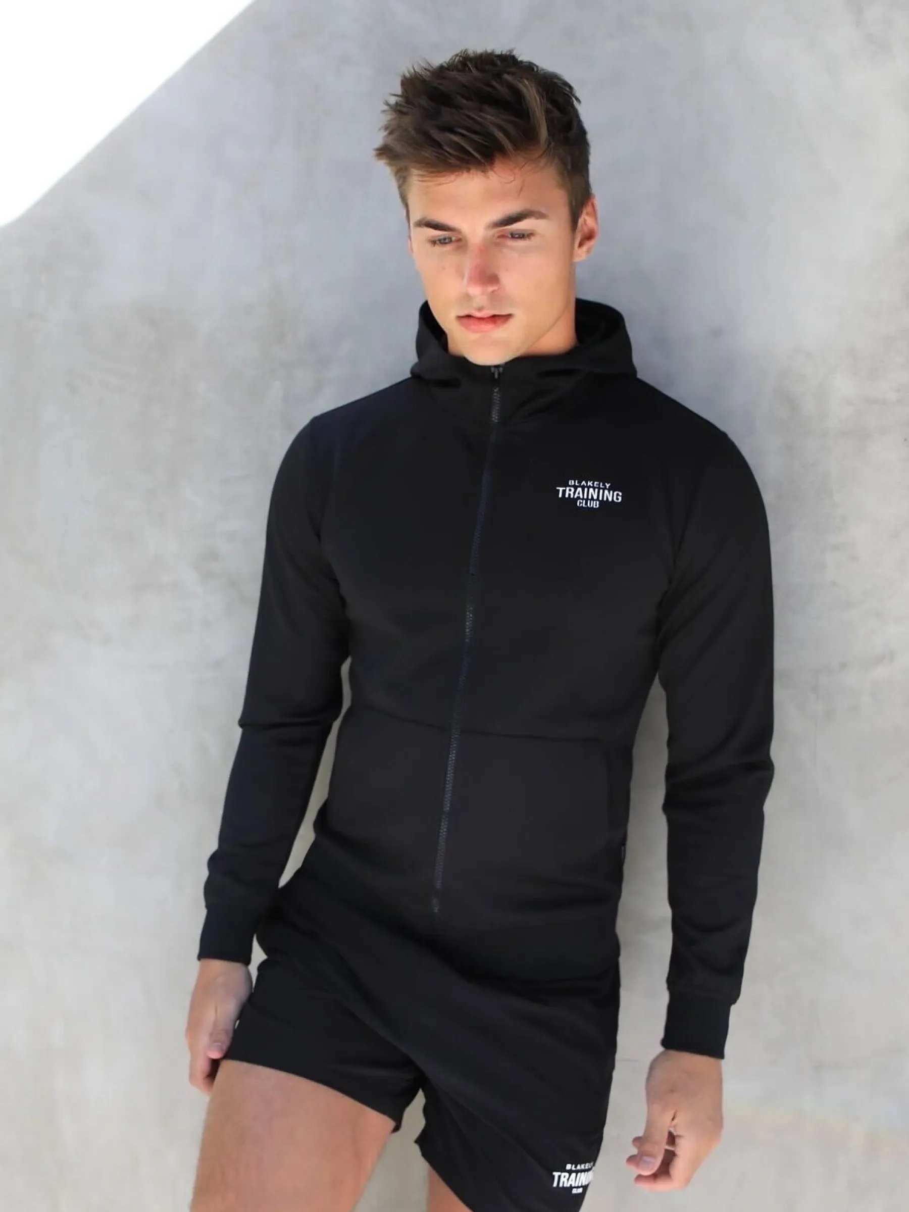 Full Zip Training Hoodie - Black