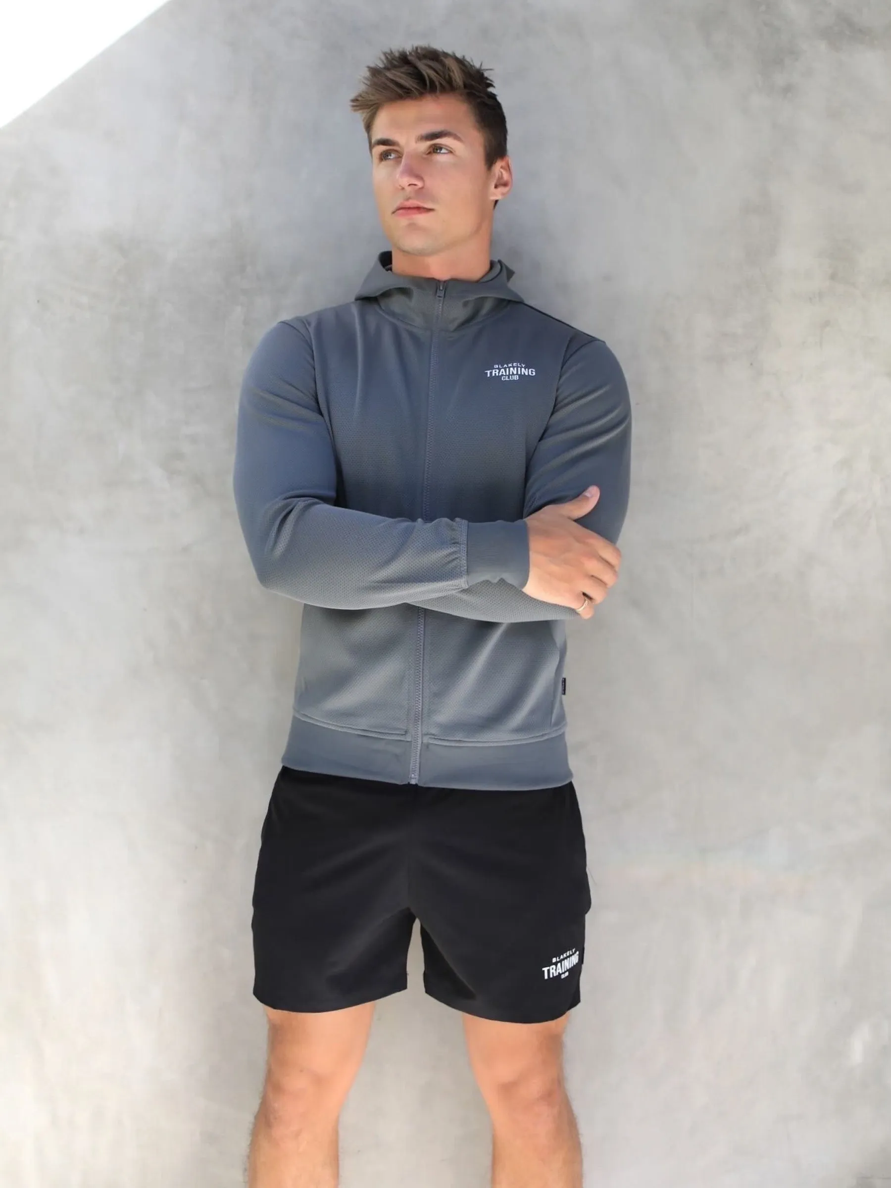 Full Zip Training Hoodie - Charcoal