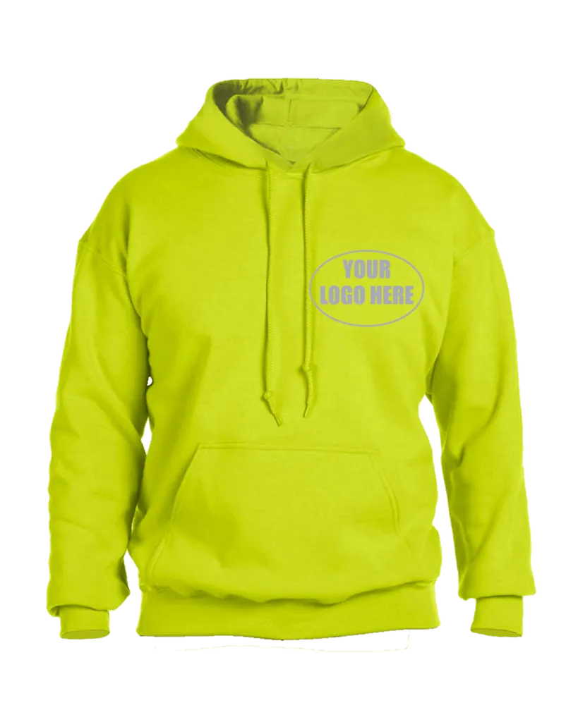 High Visibility Reflective Hooded Sweatshirt w/ Custom Logo