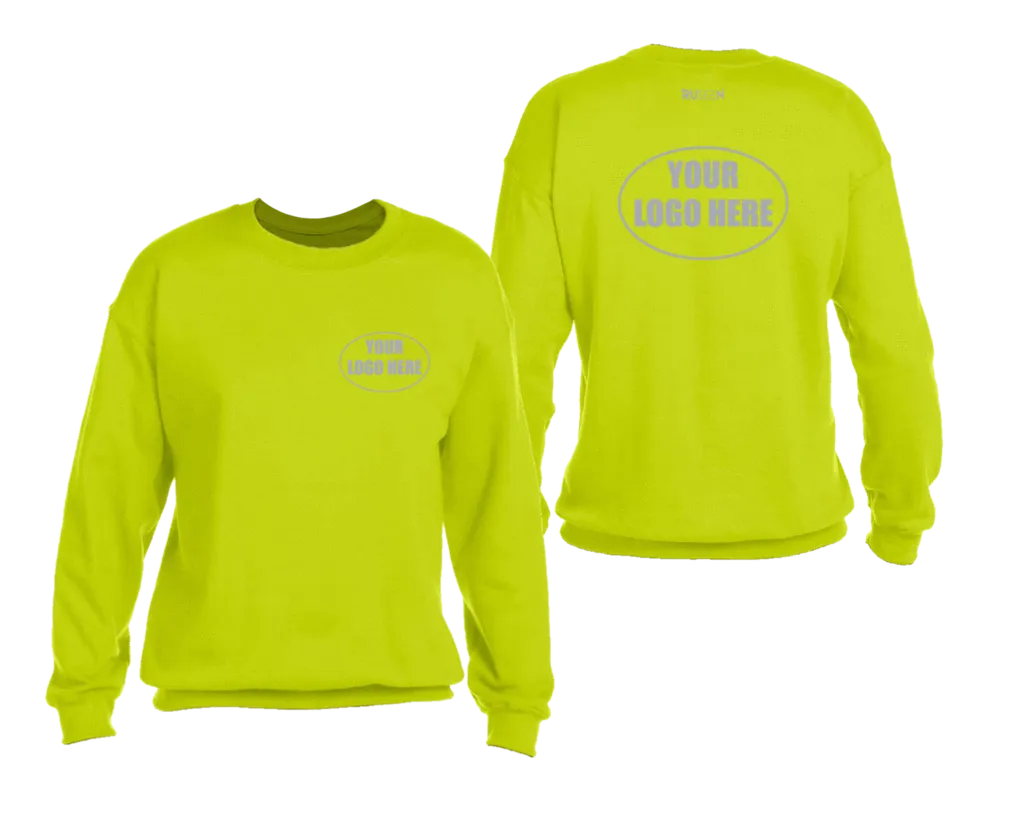 High Visibility Reflective Sweatshirt With Custom Logo