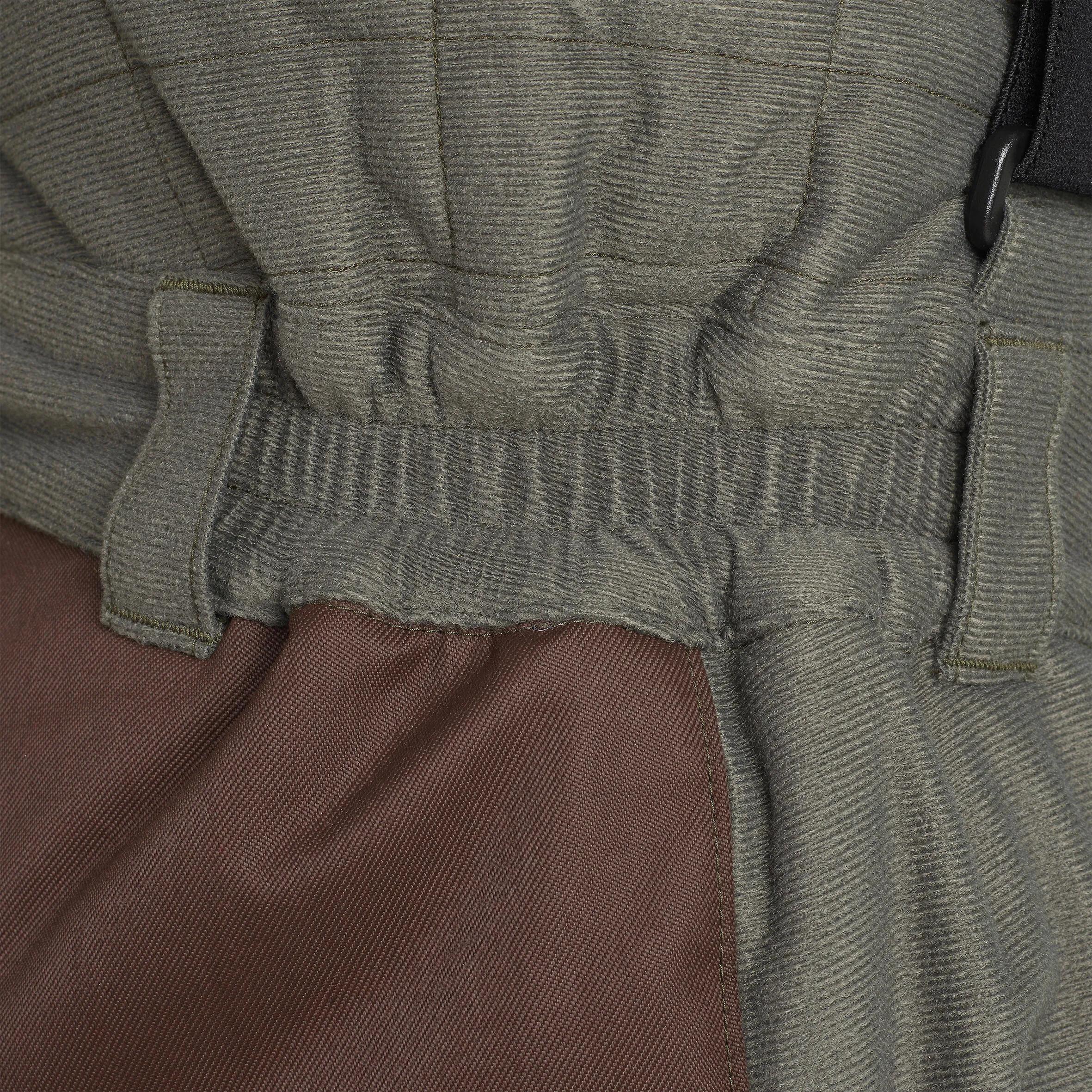 Hunting trousers, bib overalls 100 warm -20 °C green SOLOGNAC, dark green