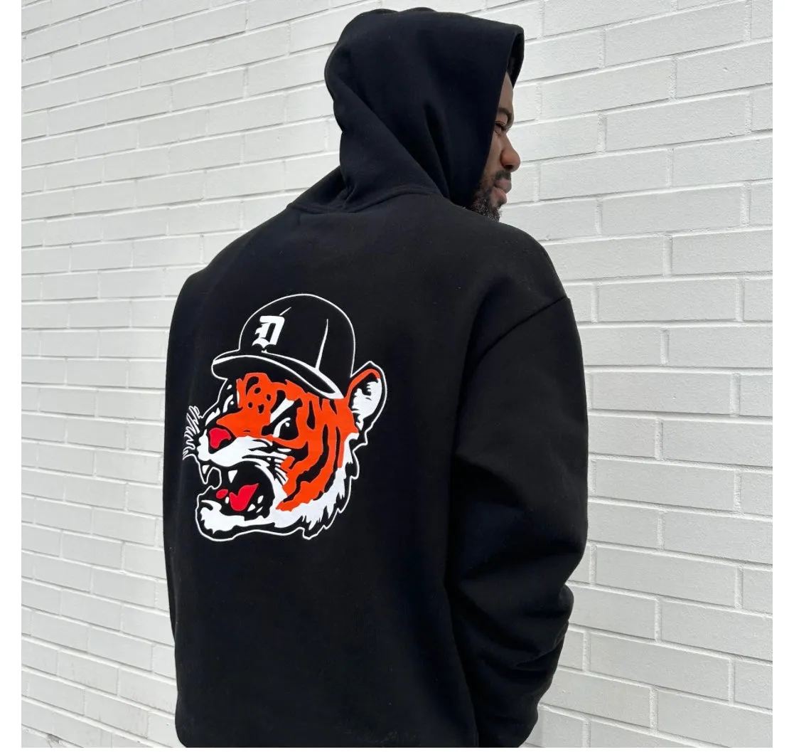 Ink Detroit - Motor City Kitty Premium Heavyweight Hoodie - Black