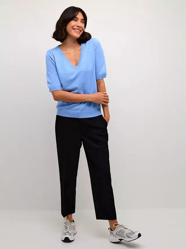 Kaffe - Lizza V-neck Pullover Vista Blue