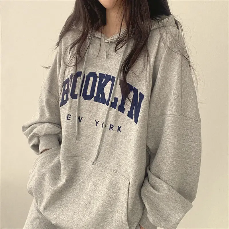 Letter Printed Female Hoodie