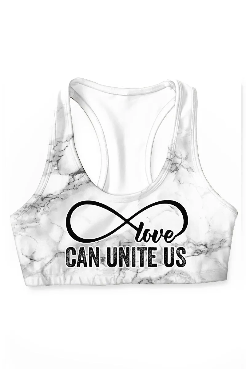 LOVE can unite us Stella Seamless Racerback Sport Yoga Bra - Women