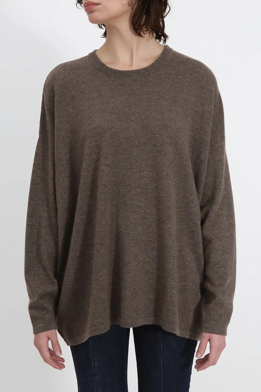 MARLOW OVERSIZED BOXY CREW IN CASHMERE BLEND