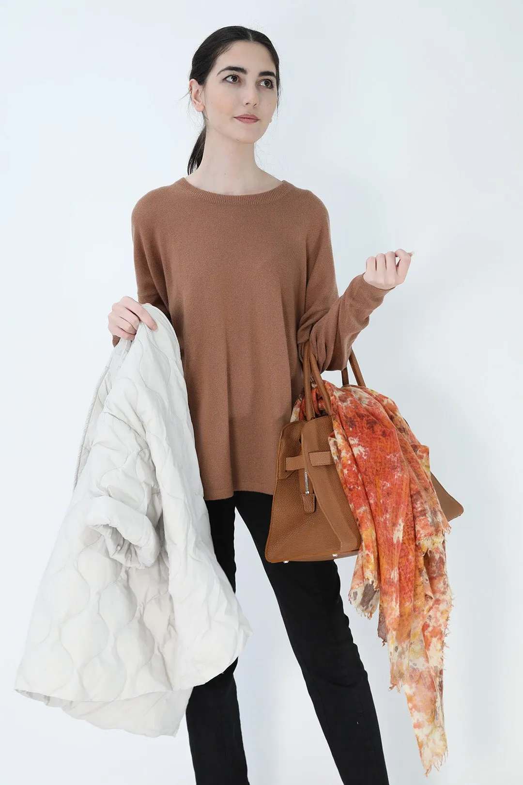 MARLOW OVERSIZED BOXY CREW IN CASHMERE BLEND