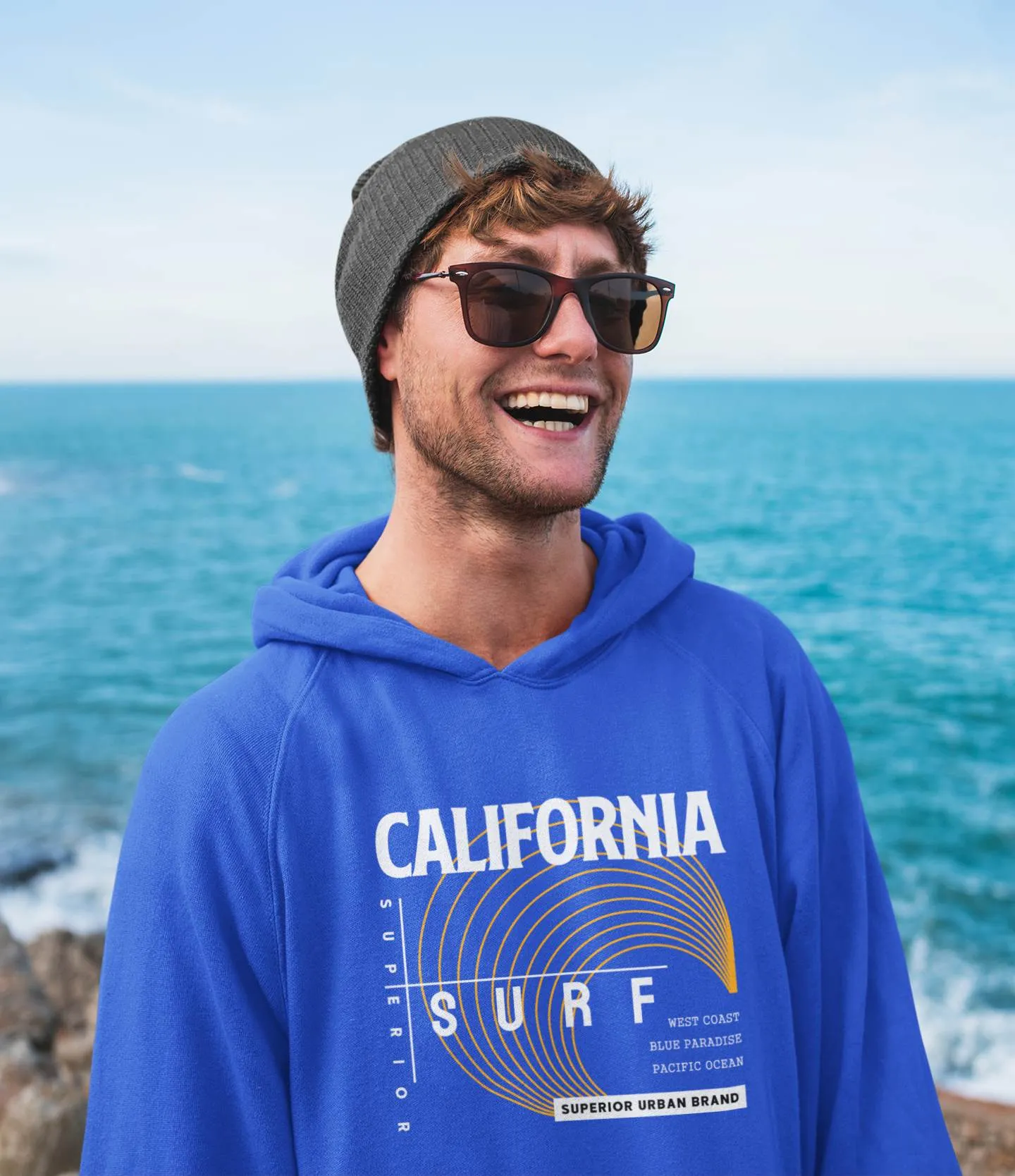 Mens Hoodie – California Surf Graphic