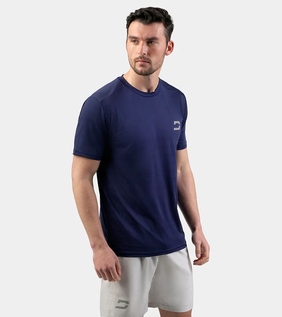 MEN'S PERFORATED SPORTS T-SHIRT - NAVY