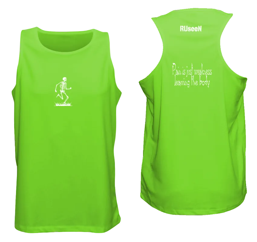 Men's Reflective Tank Top - Pain is Weakness