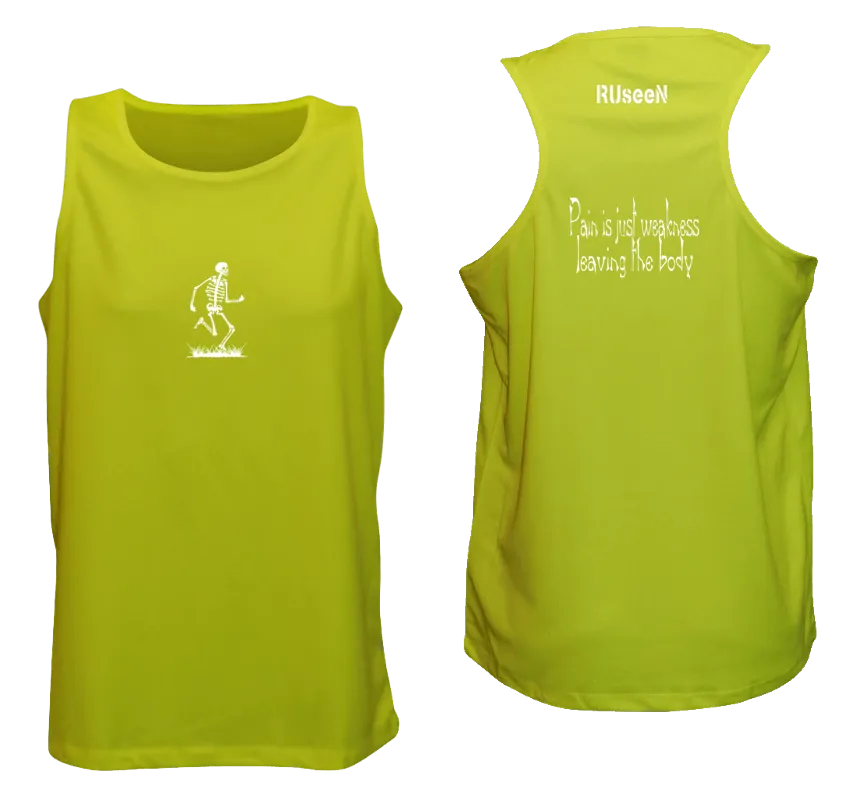 Men's Reflective Tank Top - Pain is Weakness