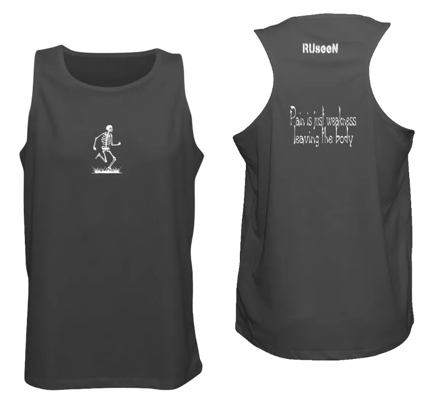 Men's Reflective Tank Top - Pain is Weakness